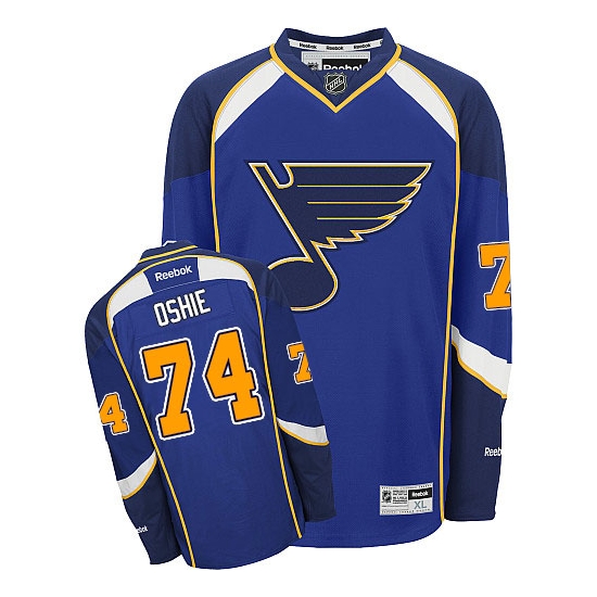 T.J Oshie St. Louis Blues Youth Authentic Home Reebok Jersey - Royal Blue