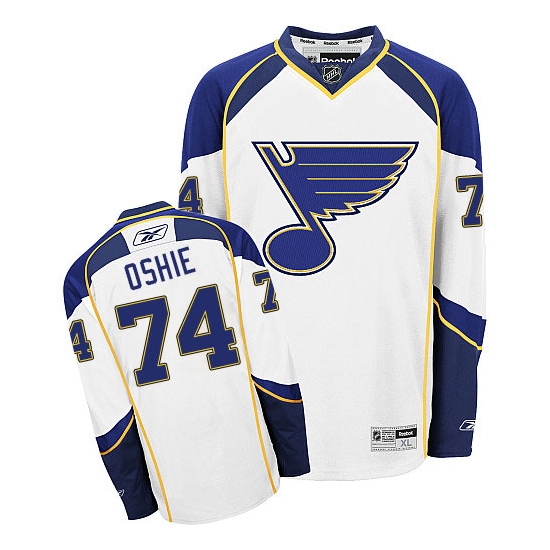 T.J Oshie St. Louis Blues Youth Authentic Away Reebok Jersey - White