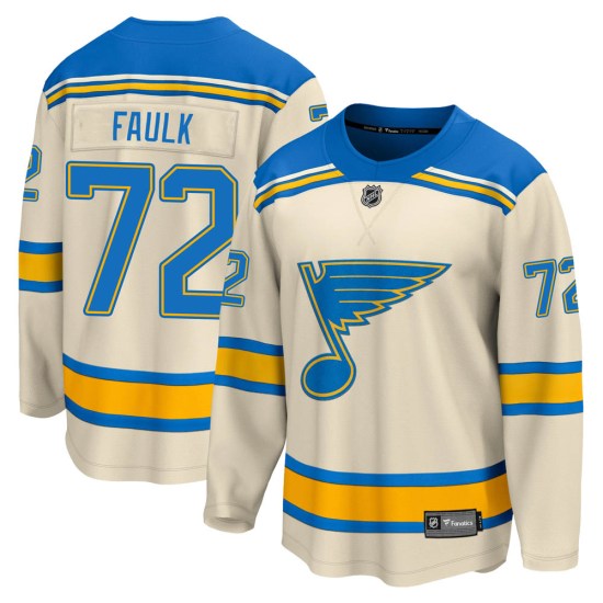 Justin Faulk St. Louis Blues Breakaway 2022 Winter Classic Fanatics Branded Jersey - Cream
