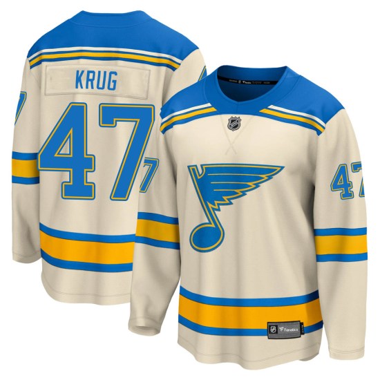 Torey Krug St. Louis Blues Breakaway 2022 Winter Classic Fanatics Branded Jersey - Cream
