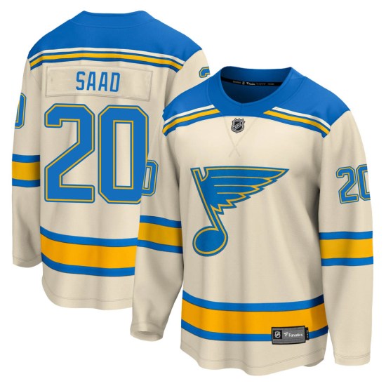 Brandon Saad St. Louis Blues Breakaway 2022 Winter Classic Fanatics Branded Jersey - Cream