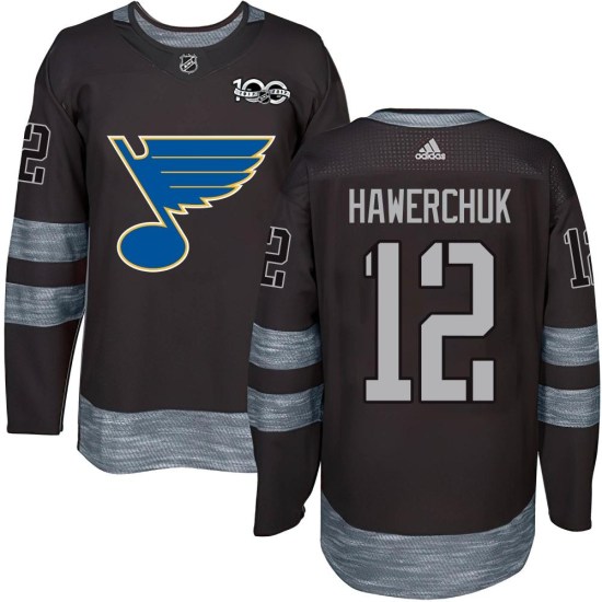 Dale Hawerchuk St. Louis Blues Authentic 1917-2017 100th Anniversary Jersey - Black