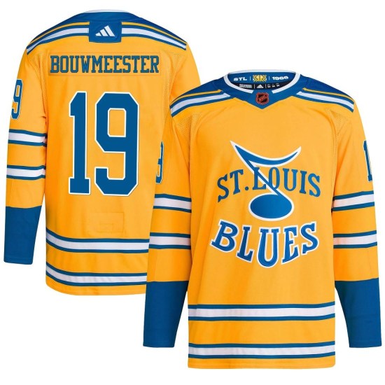 Jay Bouwmeester St. Louis Blues Authentic Reverse Retro 2.0 Adidas Jersey - Yellow