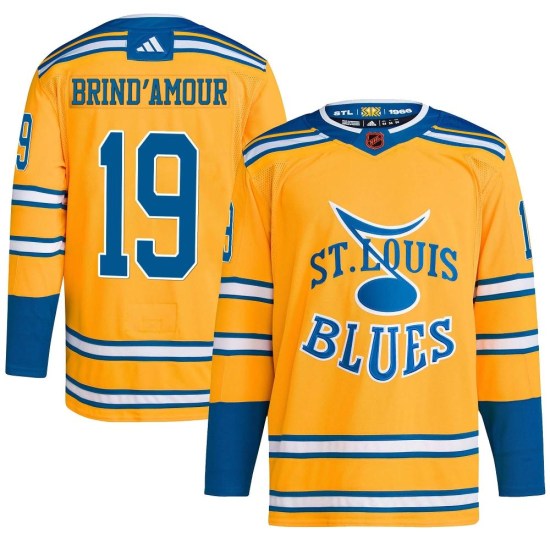 Rod Brind'amour St. Louis Blues Authentic Rod Brind'Amour Reverse Retro 2.0 Adidas Jersey - Yellow