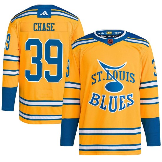Kelly Chase St. Louis Blues Authentic Reverse Retro 2.0 Adidas Jersey - Yellow