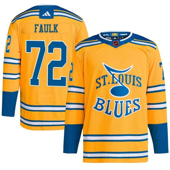 Justin Faulk St. Louis Blues Authentic Reverse Retro 2.0 Adidas Jersey - Yellow