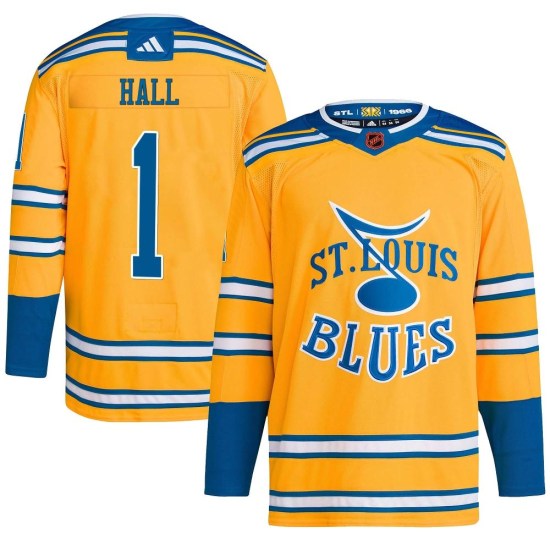 Glenn Hall St. Louis Blues Authentic Reverse Retro 2.0 Adidas Jersey - Yellow