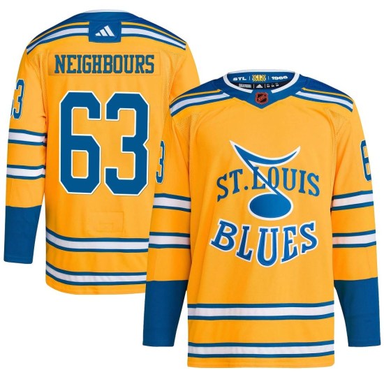 Jake Neighbours St. Louis Blues Authentic Reverse Retro 2.0 Adidas Jersey - Yellow