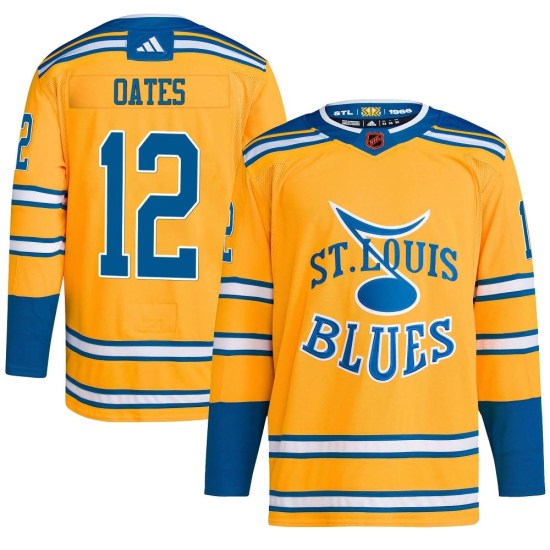 Adam Oates St. Louis Blues Authentic Reverse Retro 2.0 Adidas Jersey - Yellow