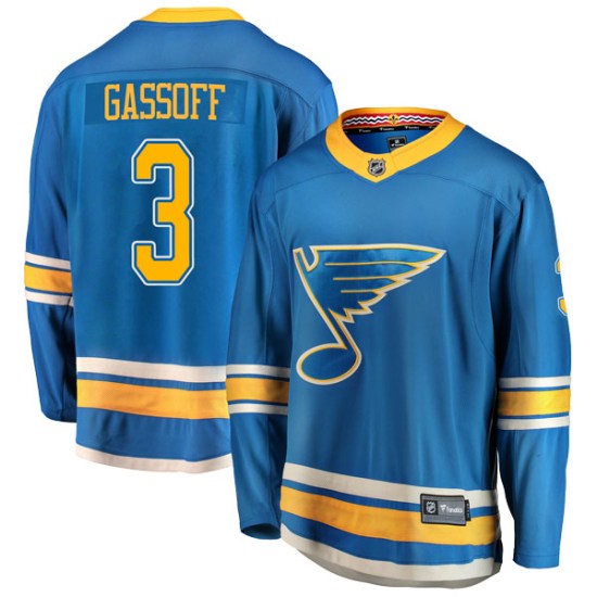 Bob Gassoff St. Louis Blues Breakaway Alternate Fanatics Branded Jersey - Blue