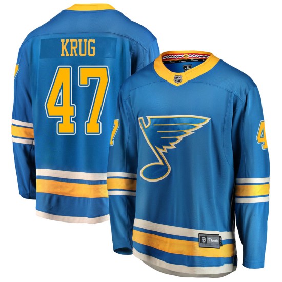 Torey Krug St. Louis Blues Breakaway Alternate Fanatics Branded Jersey - Blue