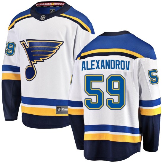 Nikita Alexandrov St. Louis Blues Breakaway Away Fanatics Branded Jersey - White
