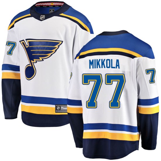 Niko Mikkola St. Louis Blues Breakaway Away Fanatics Branded Jersey - White