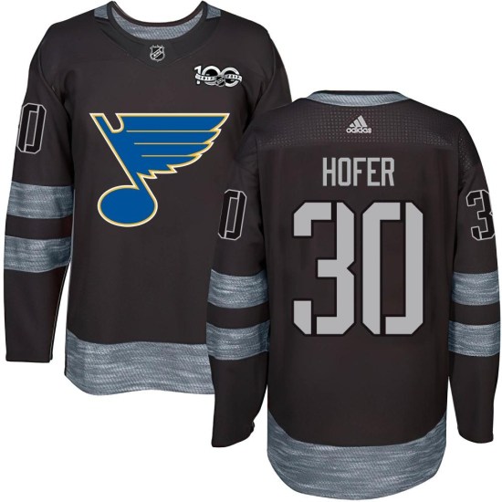 Joel Hofer St. Louis Blues Youth Authentic 1917-2017 100th Anniversary Jersey - Black