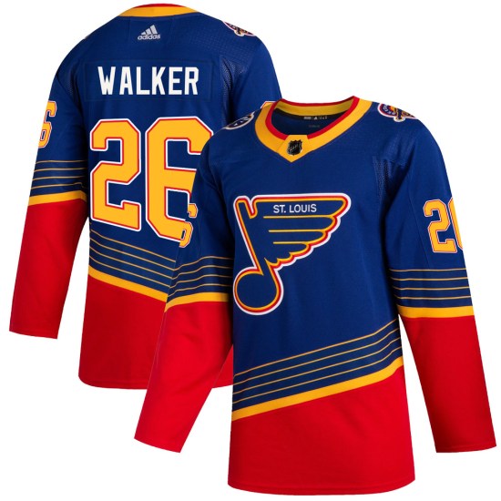 Nathan Walker St. Louis Blues Authentic 2019/20 Adidas Jersey - Blue