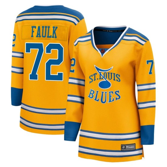 Justin Faulk St. Louis Blues Women's Breakaway Special Edition 2.0 Fanatics Branded Jersey - Yellow