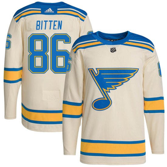 Will Bitten St. Louis Blues Authentic 2022 Winter Classic Player Adidas Jersey - Cream