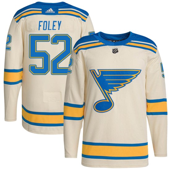 Erik Foley St. Louis Blues Authentic 2022 Winter Classic Player Adidas Jersey - Cream