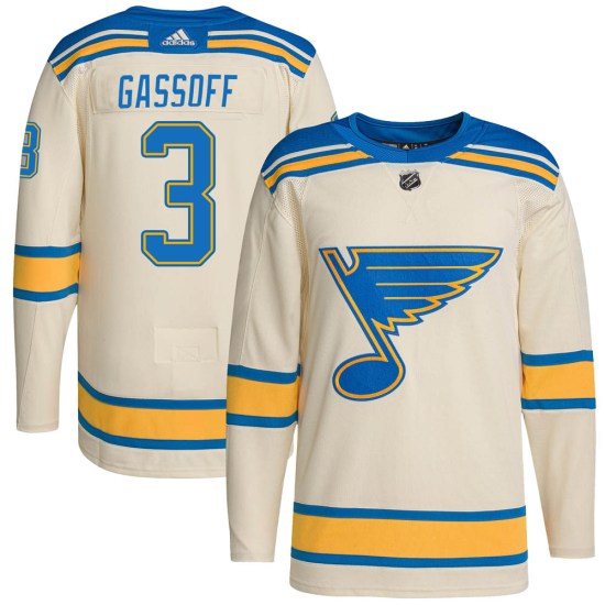 Bob Gassoff St. Louis Blues Authentic 2022 Winter Classic Player Adidas Jersey - Cream