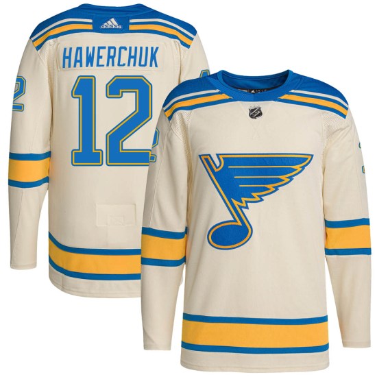 Dale Hawerchuk St. Louis Blues Authentic 2022 Winter Classic Player Adidas Jersey - Cream