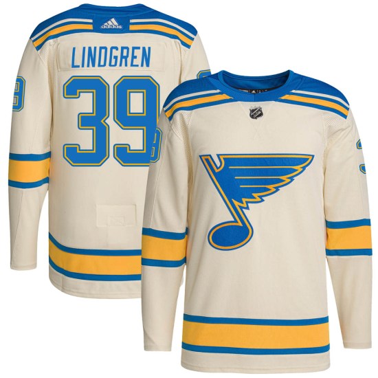 Charlie Lindgren St. Louis Blues Authentic 2022 Winter Classic Player Adidas Jersey - Cream