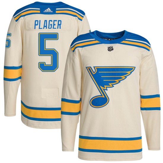 Bob Plager St. Louis Blues Authentic 2022 Winter Classic Player Adidas Jersey - Cream
