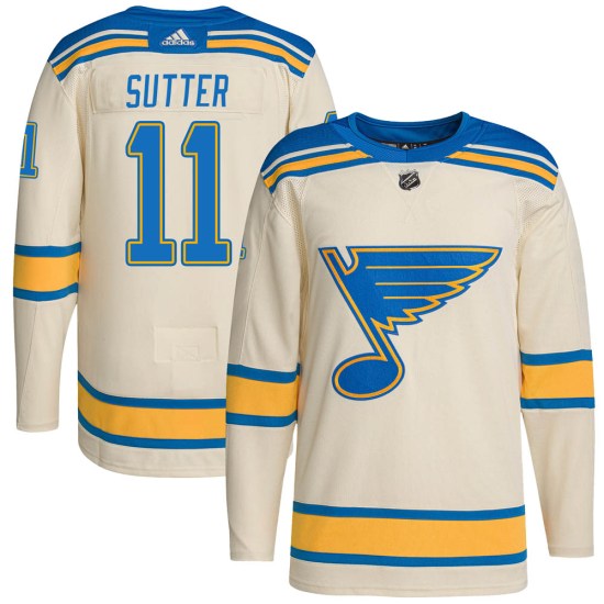 Brian Sutter St. Louis Blues Authentic 2022 Winter Classic Player Adidas Jersey - Cream