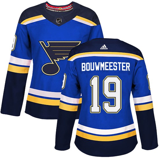 Jay Bouwmeester St. Louis Blues Women's Authentic Home Adidas Jersey - Blue