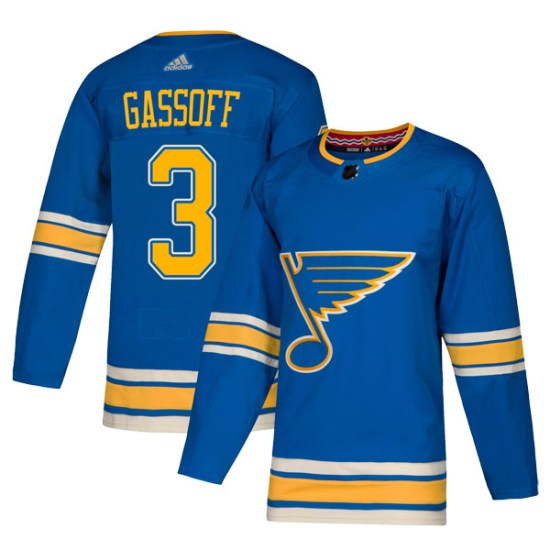 Bob Gassoff St. Louis Blues Authentic Alternate Adidas Jersey - Blue