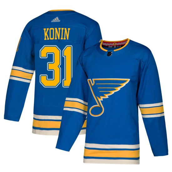 Kyle Konin St. Louis Blues Authentic Alternate Adidas Jersey - Blue