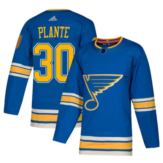 Jacques Plante St. Louis Blues Authentic Alternate Adidas Jersey - Blue