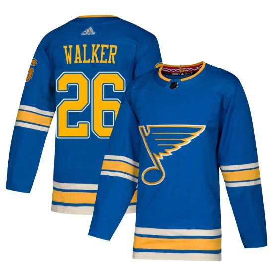 Nathan Walker St. Louis Blues Authentic Alternate Adidas Jersey - Blue