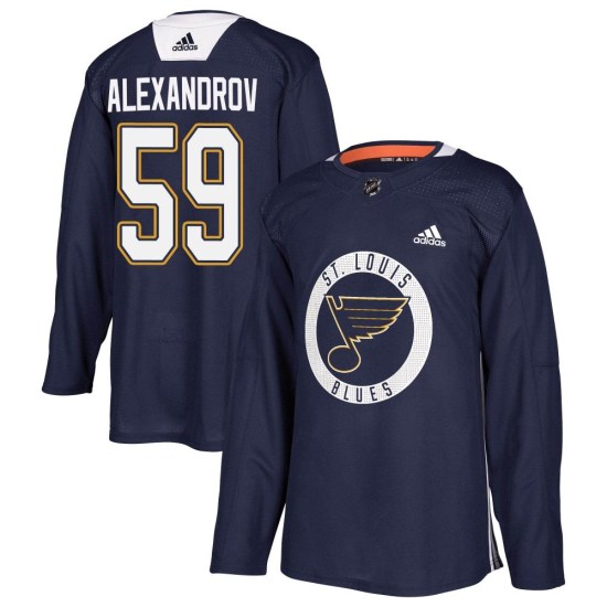 Nikita Alexandrov St. Louis Blues Youth Authentic Practice Adidas Jersey - Blue