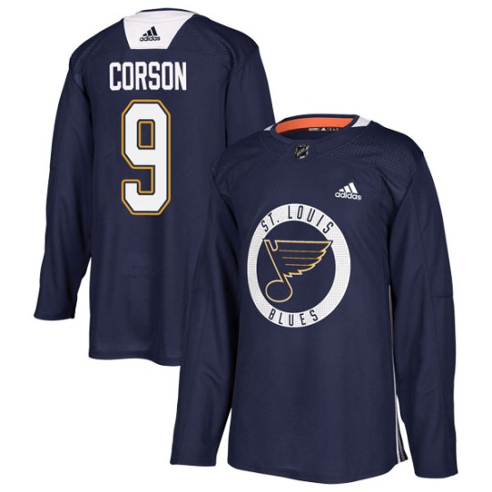Shane Corson St. Louis Blues Youth Authentic Practice Adidas Jersey - Blue