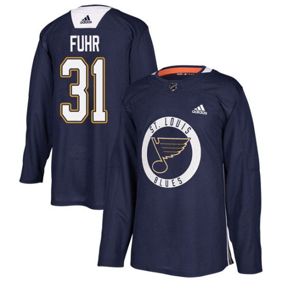 Grant Fuhr St. Louis Blues Youth Authentic Practice Adidas Jersey - Blue