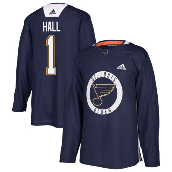 Glenn Hall St. Louis Blues Youth Authentic Practice Adidas Jersey - Blue
