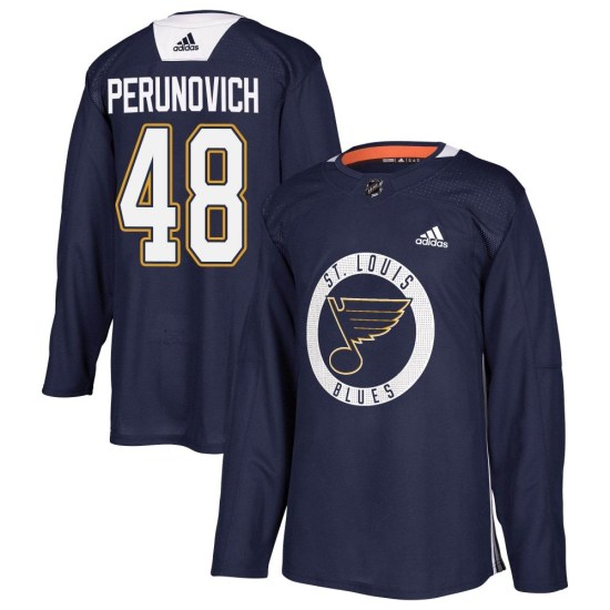Scott Perunovich St. Louis Blues Youth Authentic Practice Adidas Jersey - Blue