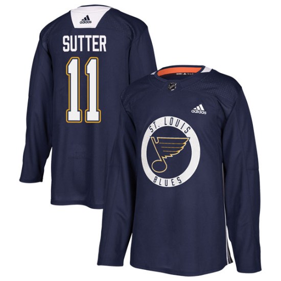 Brian Sutter St. Louis Blues Youth Authentic Practice Adidas Jersey - Blue