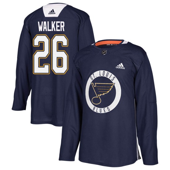 Nathan Walker St. Louis Blues Youth Authentic Practice Adidas Jersey - Blue