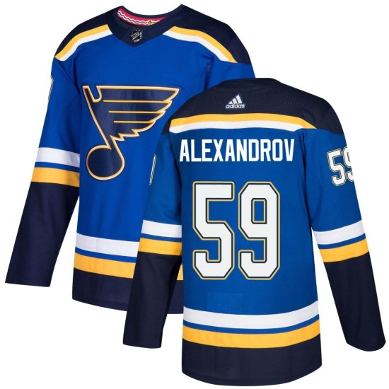 Nikita Alexandrov St. Louis Blues Authentic Home Adidas Jersey - Blue