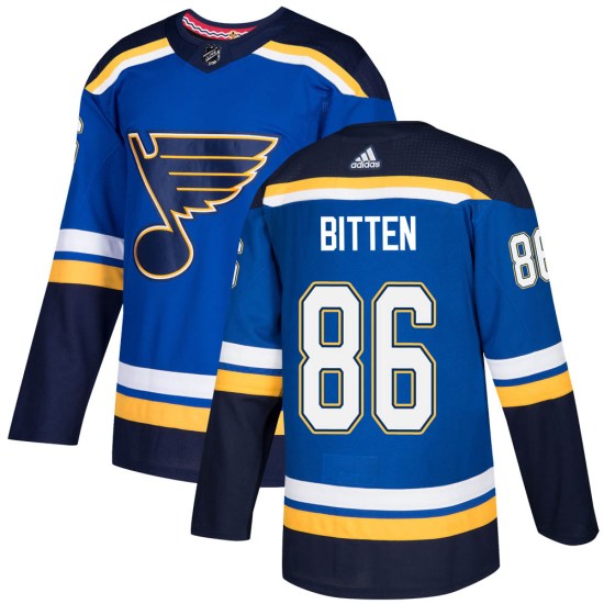 Will Bitten St. Louis Blues Authentic Home Adidas Jersey - Blue
