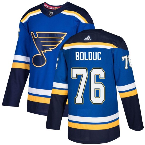 Zack Bolduc St. Louis Blues Authentic Home Adidas Jersey - Blue