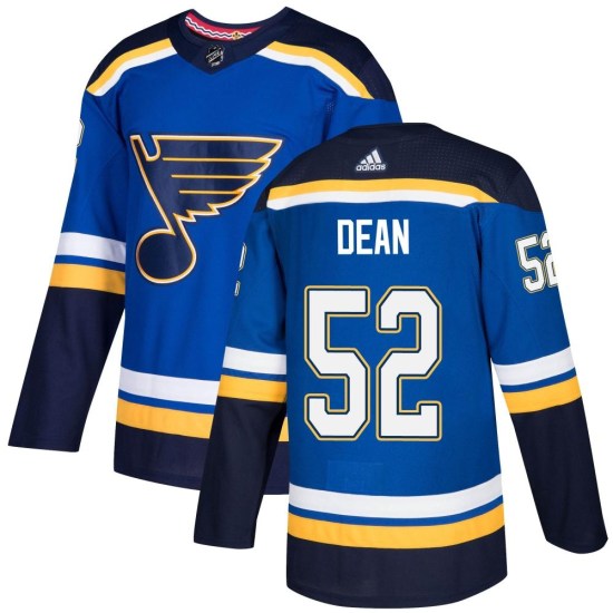Zach Dean St. Louis Blues Authentic Home Adidas Jersey - Blue