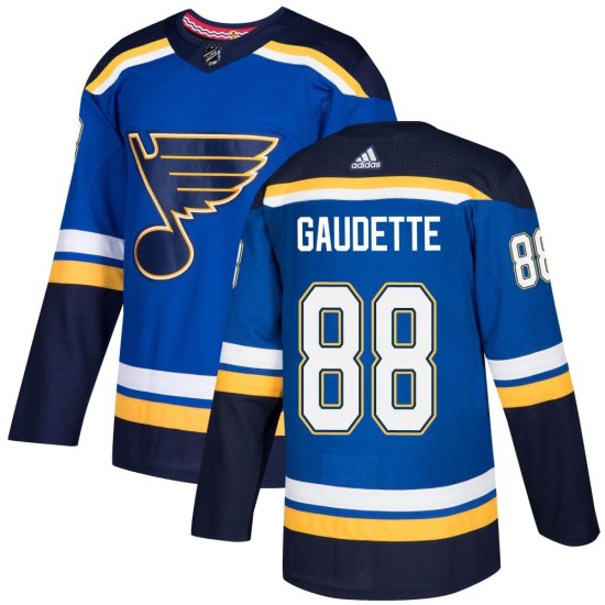 Adam Gaudette St. Louis Blues Authentic Home Adidas Jersey - Blue