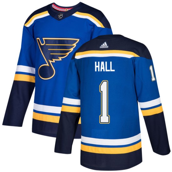 Glenn Hall St. Louis Blues Authentic Home Adidas Jersey - Blue