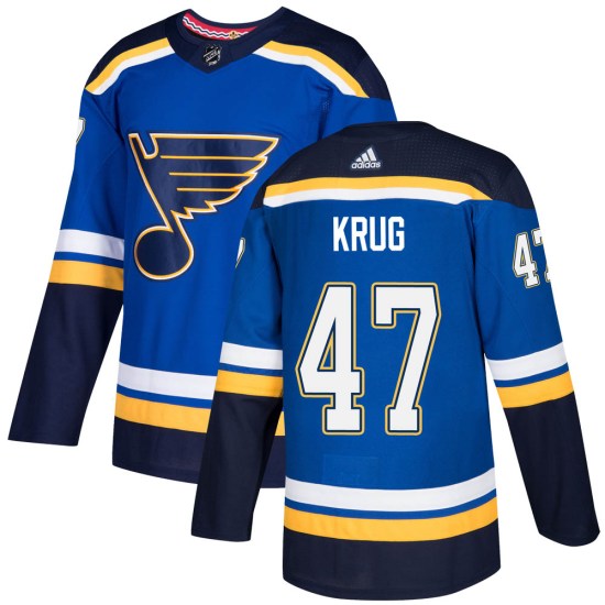 Torey Krug St. Louis Blues Authentic Home Adidas Jersey - Blue