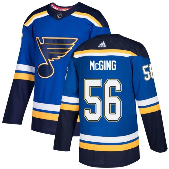 Hugh McGing St. Louis Blues Authentic Home Adidas Jersey - Blue