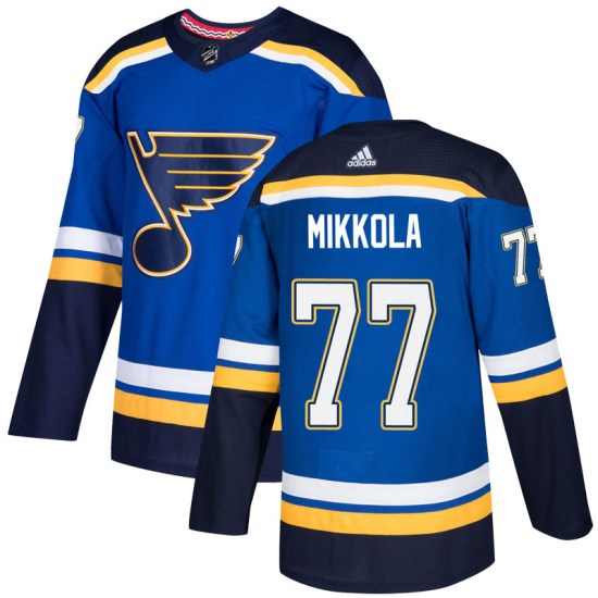 Niko Mikkola St. Louis Blues Authentic Home Adidas Jersey - Blue