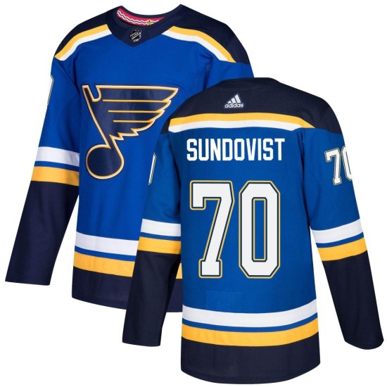 Oskar Sundqvist St. Louis Blues Authentic Home Adidas Jersey - Blue