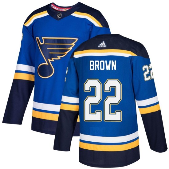 Logan Brown St. Louis Blues Youth Authentic Home Adidas Jersey - Blue